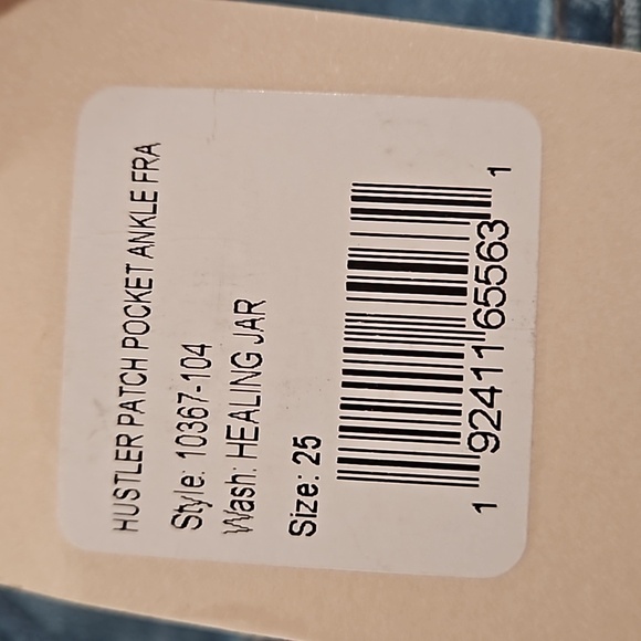 💕MOTHER💕 The Hustler Patch Pocket Ankle Fray Jeans ~ Healing Jar 25 NWT - Picture 16 of 16